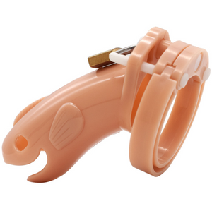 Plastic Cetacean Chastity Cage 3.22 Inches Long (All 5 Rings Included)