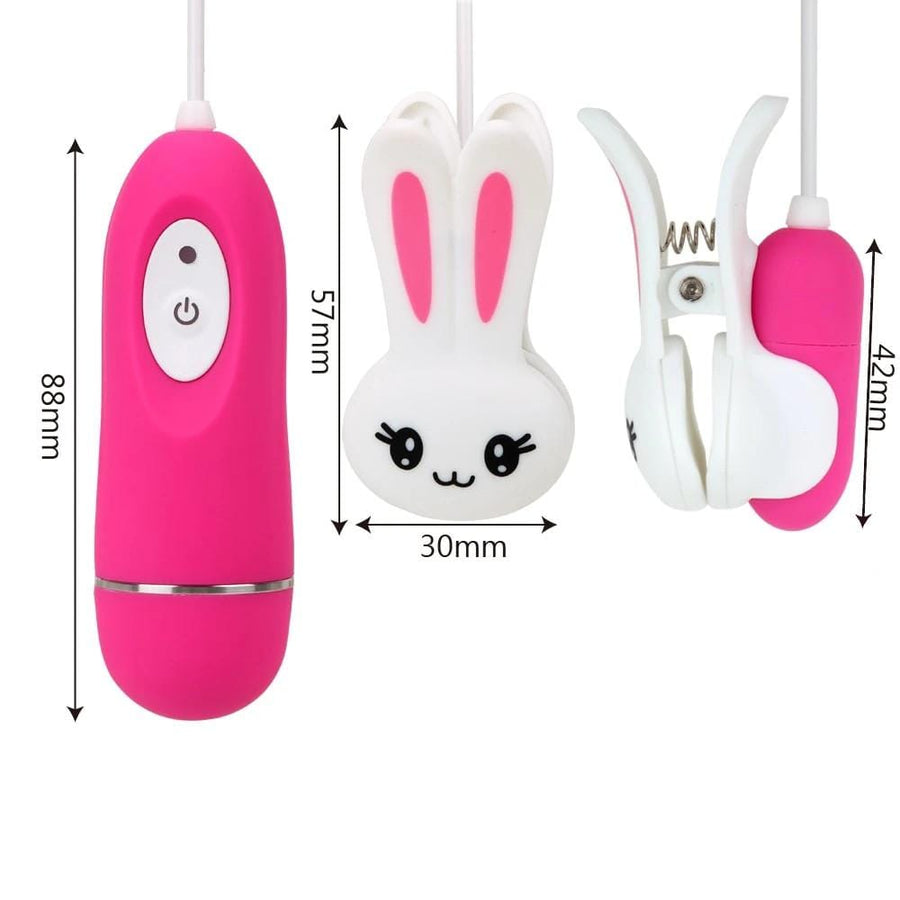 BDSM Cute Bunny Vibrating Nipple Clamps, gallery view 8