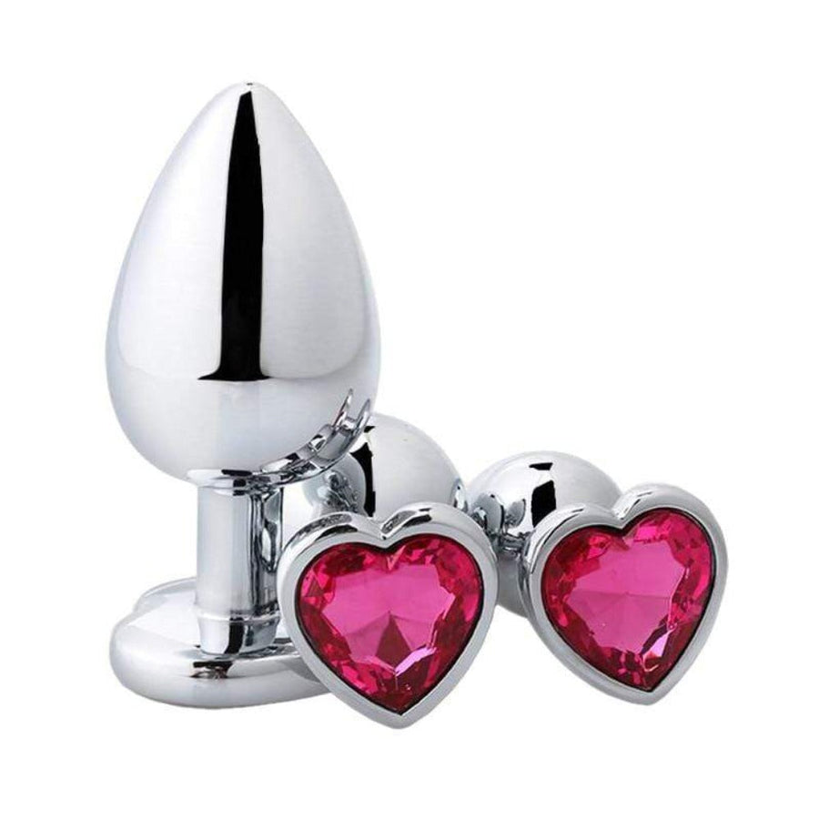 Luxurious Heart-Shaped 3-Piece Anal Training Kit BDSM, gallery view 2