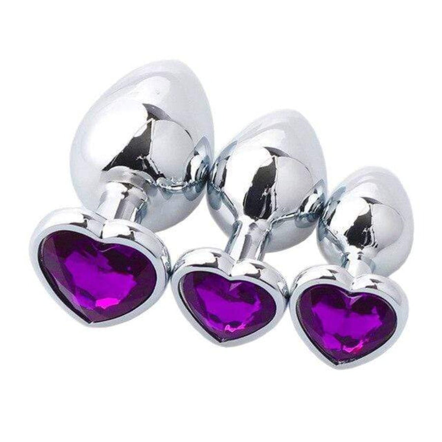 Luxurious Heart-Shaped 3-Piece Anal Training Kit BDSM, gallery view 8