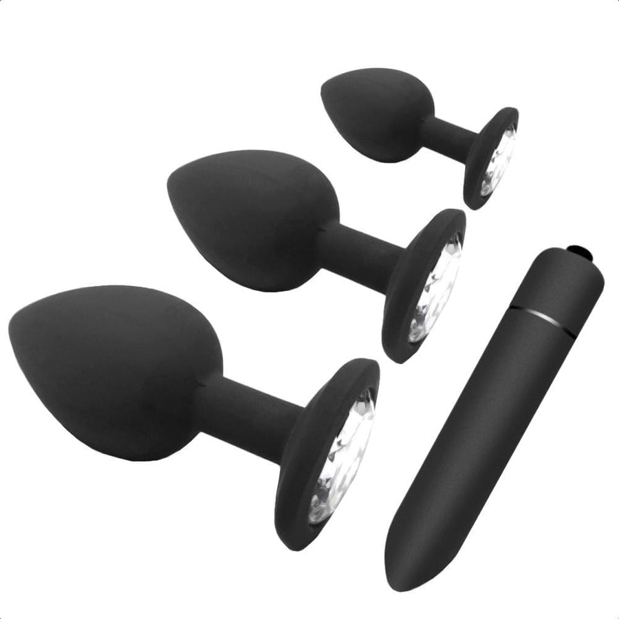 Anal Masturbation Butt Plug Kit 4pcs BDSM product view