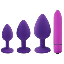 Load image into Gallery viewer, Anal Masturbation Butt Plug Kit 4pcs BDSM
