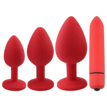 Load image into Gallery viewer, Anal Masturbation Butt Plug Kit 4pcs BDSM
