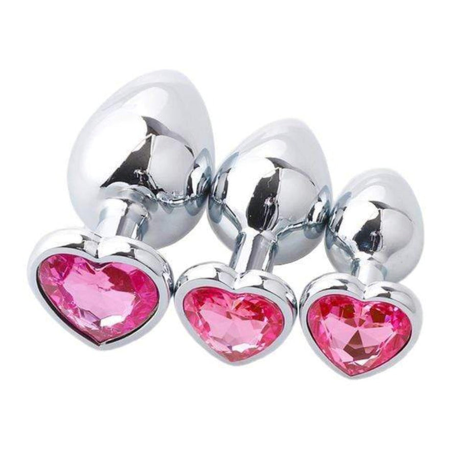 Luxurious Heart-Shaped 3-Piece Anal Training Kit BDSM, gallery view 5