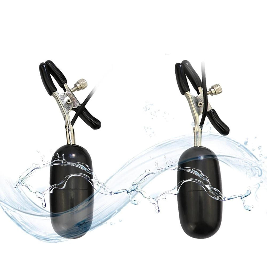 BDSM Sensation Overload Vibrating Nipple Clamps, gallery view 4