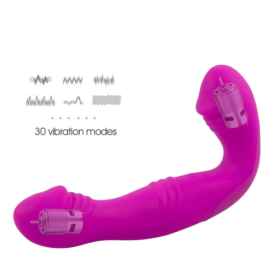 Rechargeable L-Shaped Pegging Strapless Dildo BDSM, gallery view 12