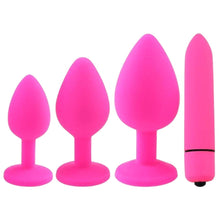 Load image into Gallery viewer, Anal Masturbation Butt Plug Kit 4pcs BDSM
