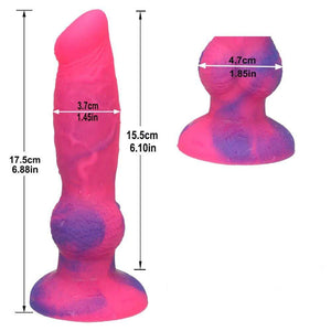 Hundeknoten-Dildo zum Umschnallen, wasserdicht