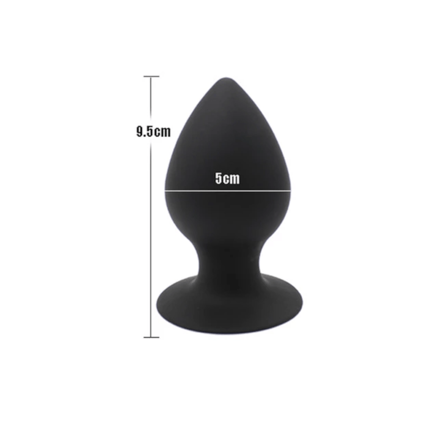 Black Chunky Silicone Butt Plug, gallery view 8