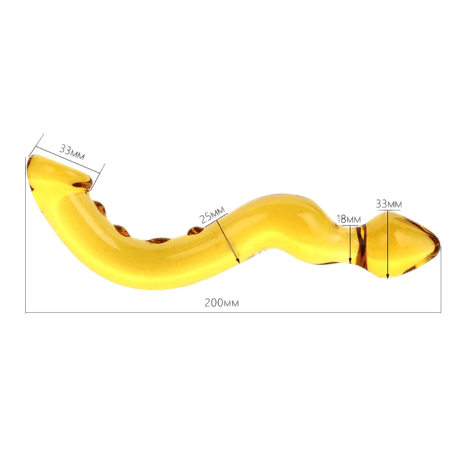 G Spot Stimulating 7 Inch Glass Dildo BDSM, gallery view 6