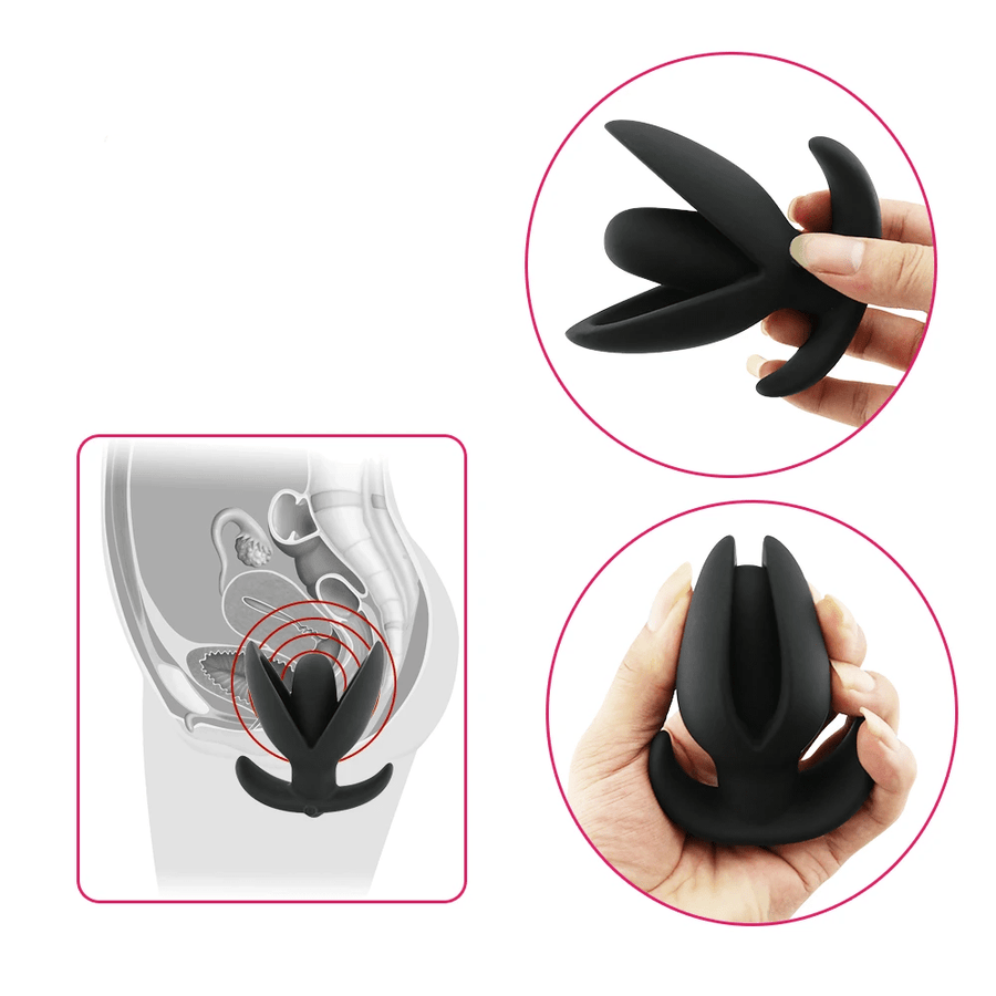 Blooming Flower 10-Speed Vibrating Butt Plug, gallery view 3
