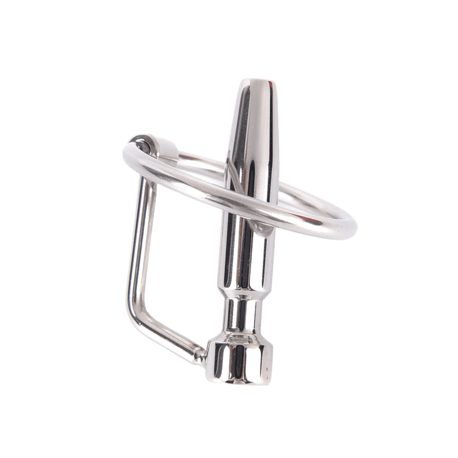 Hollow Steel Urethral Dilator With Cock Ring, gallery view 8