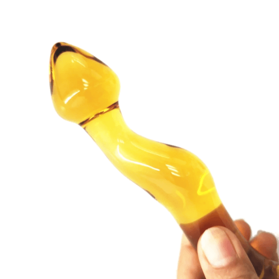 G Spot Stimulating 7 Inch Glass Dildo BDSM, gallery view 3