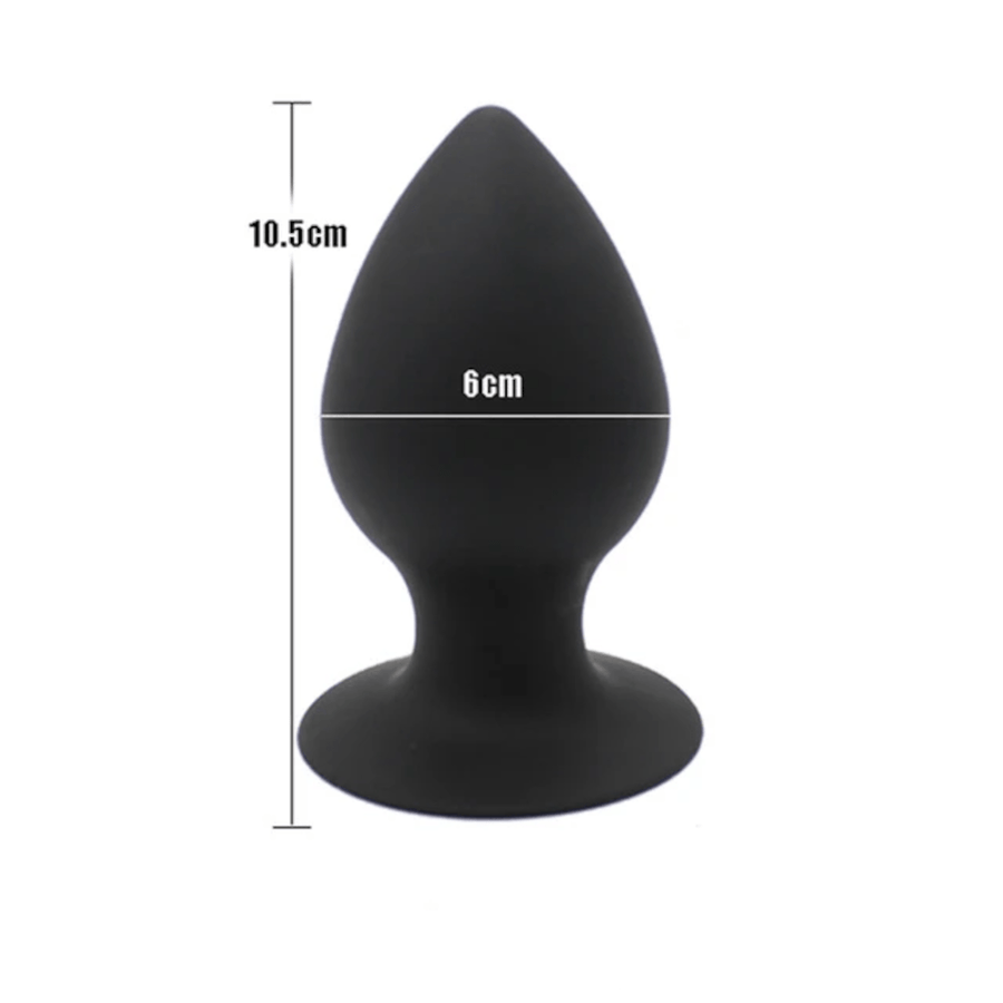 Black Chunky Silicone Butt Plug, gallery view 9