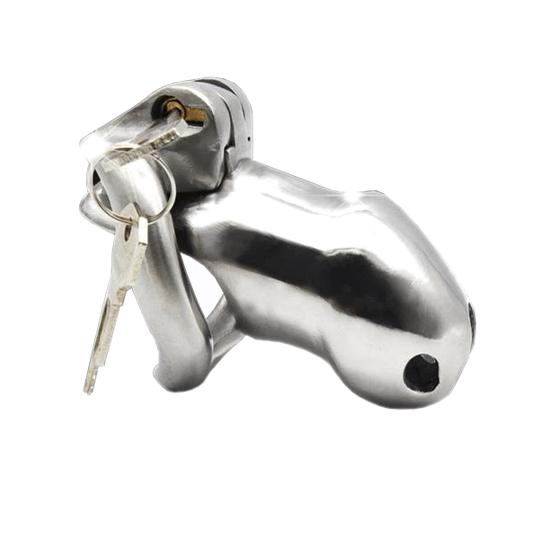 Valerie Metal Chastity Device 3.35 inches and 3.54 inches long, gallery view 3