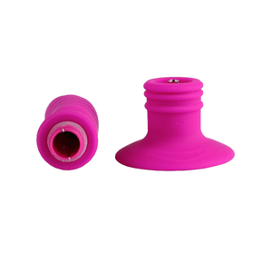 Plug anal en silicone côtelé avec ventouse