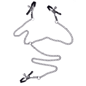 BDSM Torture Chain Clit to Nipple Clamp