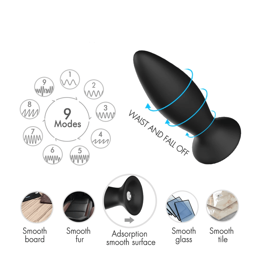 Suction Vibrating Cup Butt Plug 5pcs Set, gallery view 6