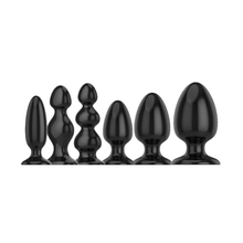 Load image into Gallery viewer, Big and Black Silicone Butt Plug 4.92 to 6.92 Inches Long
