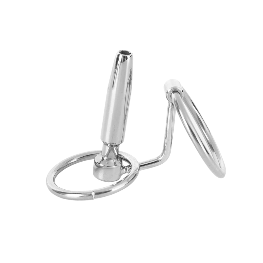 Hollow Steel Urethral Dilator With Cock Ring product view