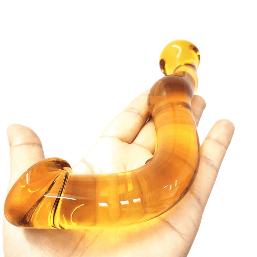 G Spot Stimulating 7 Inch Glass Dildo BDSM, gallery view 5