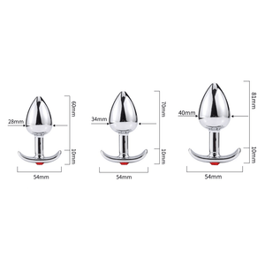 Analplug mit Schmucksteinen im Anker-Design