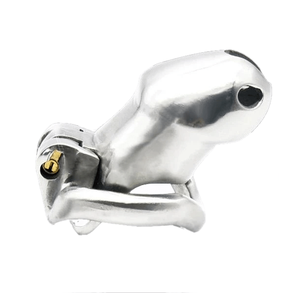 Valerie Metal Chastity Device 3.35 inches and 3.54 inches long, gallery view 2