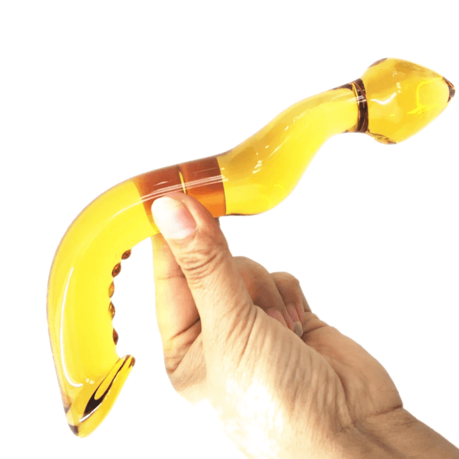 G Spot Stimulating 7 Inch Glass Dildo BDSM, gallery view 2