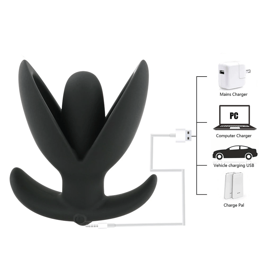 Blooming Flower 10-Speed Vibrating Butt Plug, gallery view 7