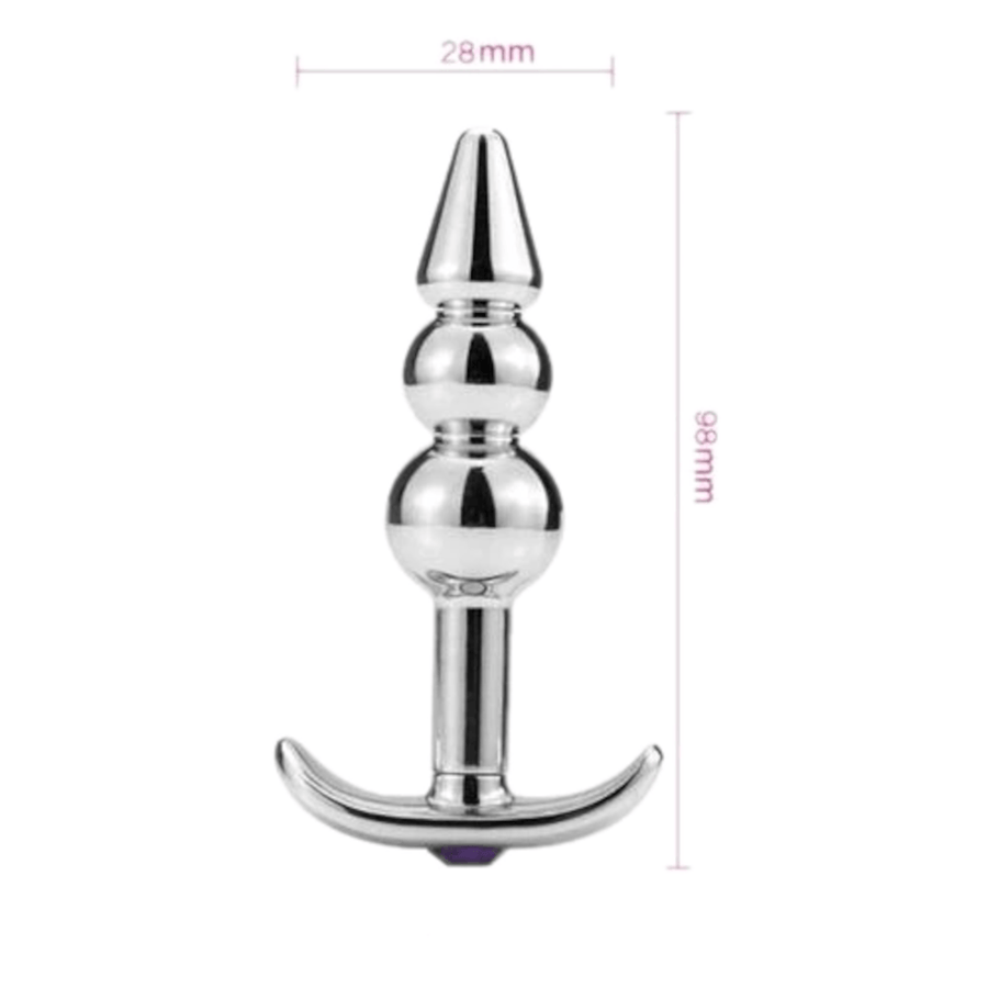 Erotic Random-Colored Jeweled Butt Plug, gallery view 9