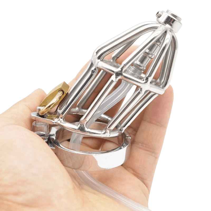 Melanie Metal Chastity Device 2.95 inches long, gallery view 2