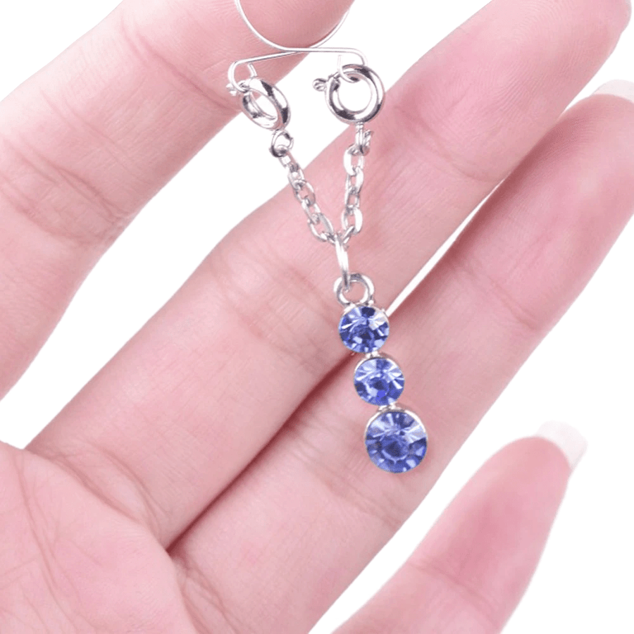 BDSM Dangling Beads Faux Nipple Rings, gallery view 4
