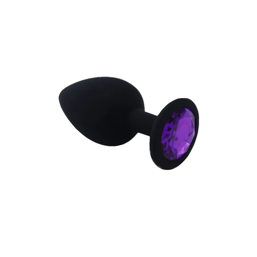 Purple Jeweled Butt Plug With Vibrator BDSM, gallery view 2