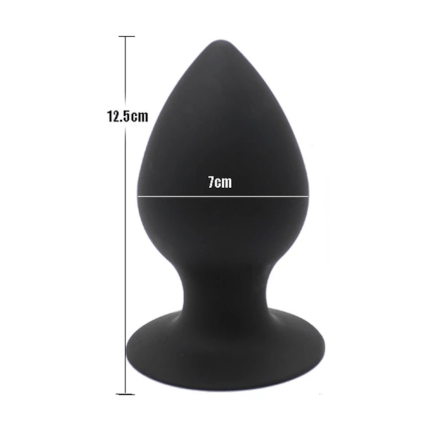Black Chunky Silicone Butt Plug, gallery view 10