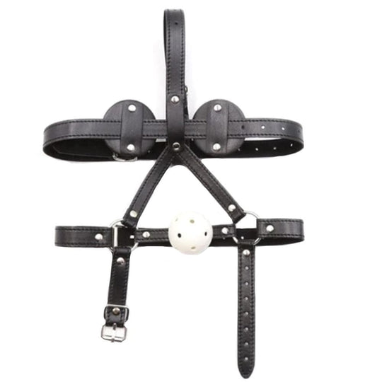 Bondage Play Huge Ball Gag Harness BDSM product view