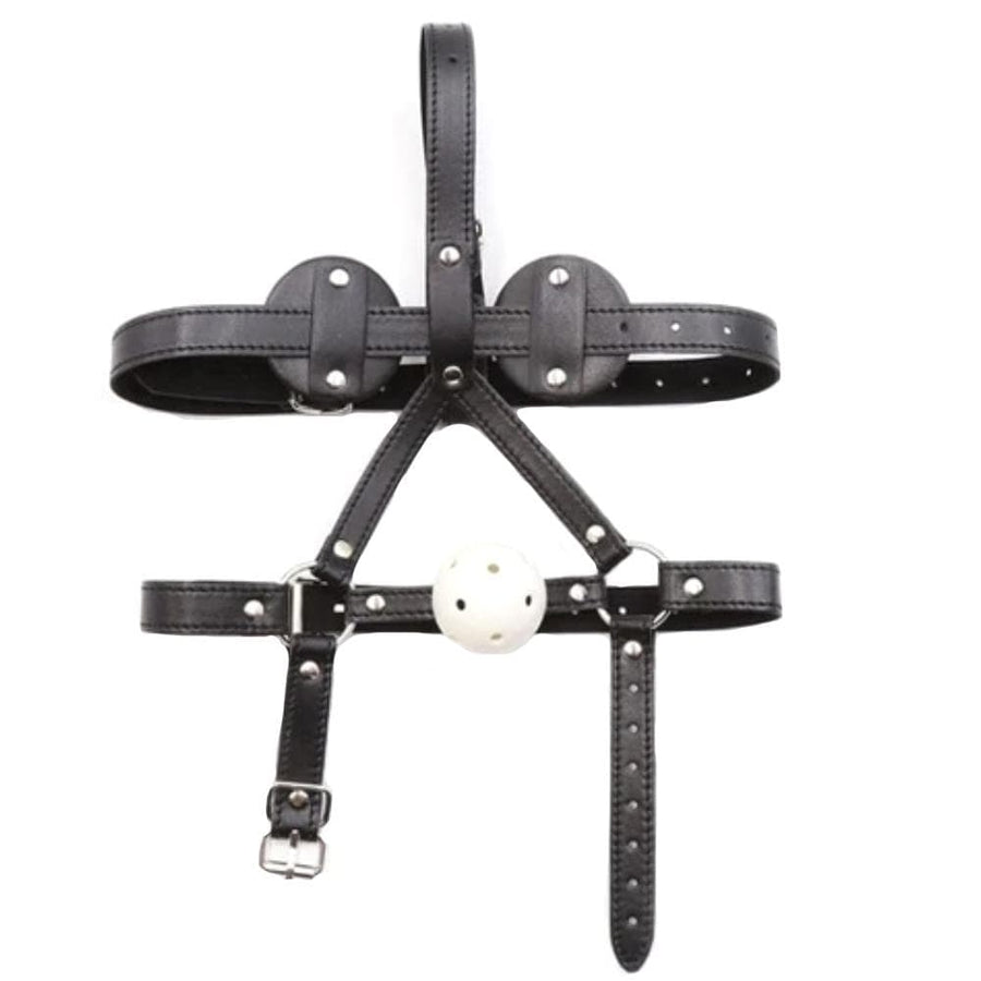 Bondage Play Huge Ball Gag Harness BDSM product view