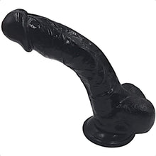 Lade das Bild in den Galerie-Viewer, Aufreizender realistischer 9-Zoll-Dildo in Schwarz für BDSM
