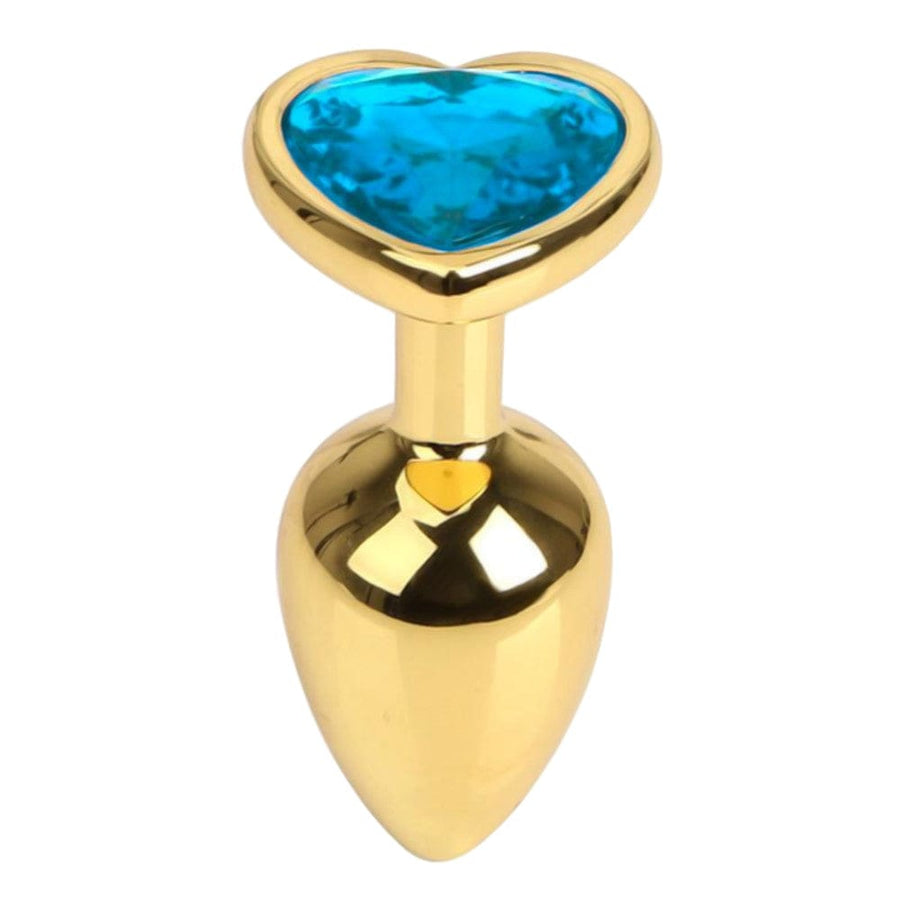 Heart-Shaped Stainless Steel Gold Butt Plug product view