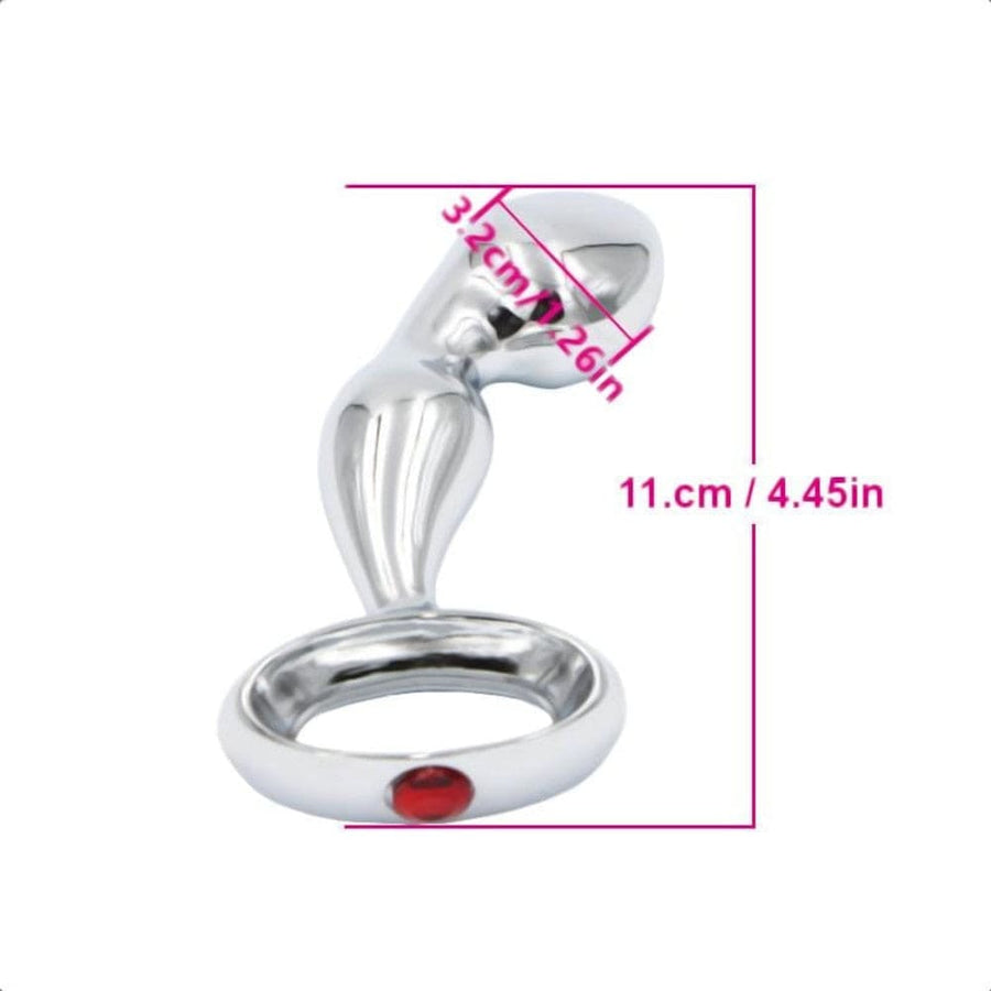 Beaded and Curvy Metal Butt Plug, gallery view 6