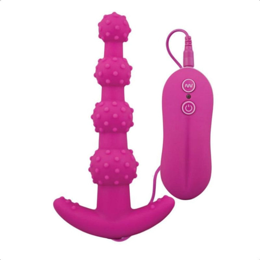 Beaded and Dotted Vibrating Butt Plug, gallery view 2