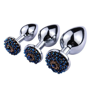 Queen's Diamond Jeweled Plug, 3-Piece Set BDSM