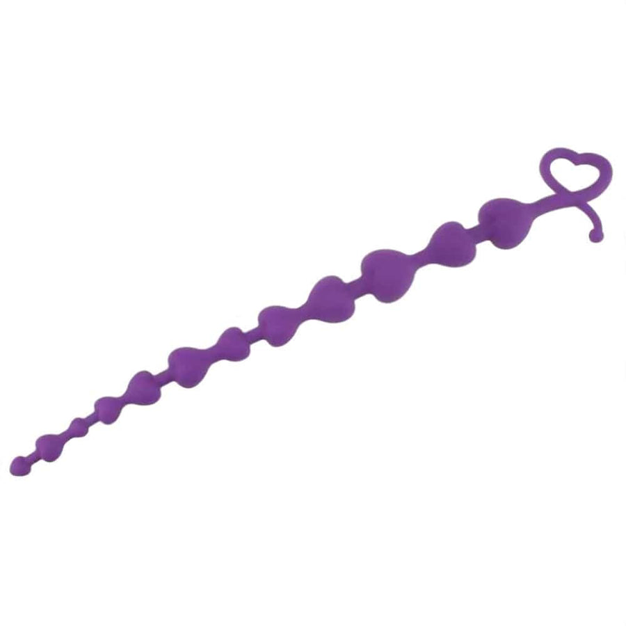Hearts Purple Anal Beads product view