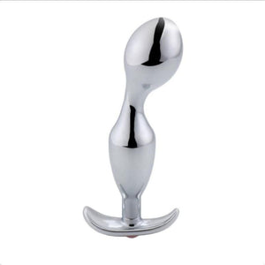 Juwelenbesetzter Buttplug aus rostfreiem Metall BDSM