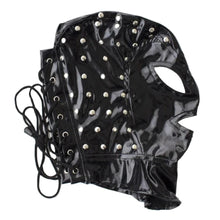 Load image into Gallery viewer, Studded Wet Look Leather Mask BDSM
