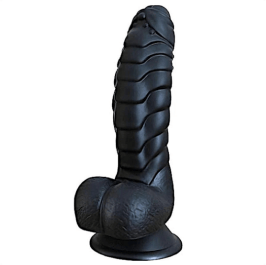 Scaly 6 Inch Suction Cup Dildo With Testicles BDSM product view