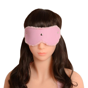 Pink Furry Bondage Blindfold BDSM