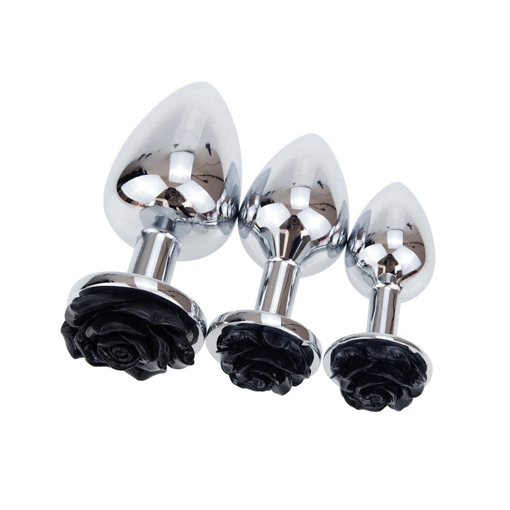 Black Rose Butt Plug Kit sissyloving Black Rose Butt Plug Kit sissyloving