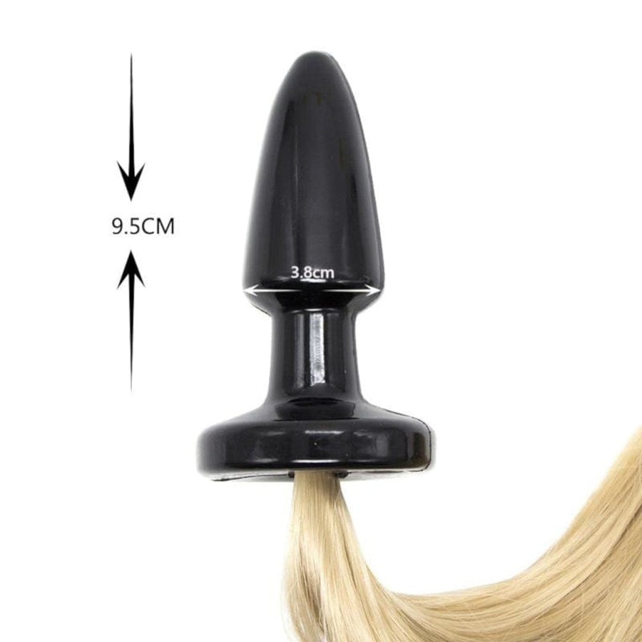Silky Blonde Horse Tail Butt Plug, gallery view 5