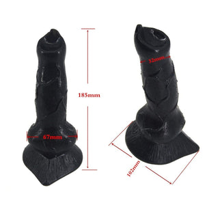 Schwarzer Wolfsschwanz, Umschnalldildo, BDSM