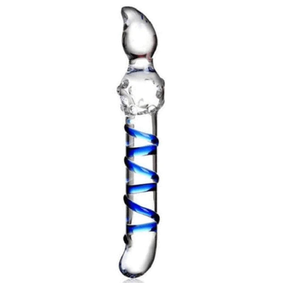 Blue Candy Cane Anal Dildo BDSM product view